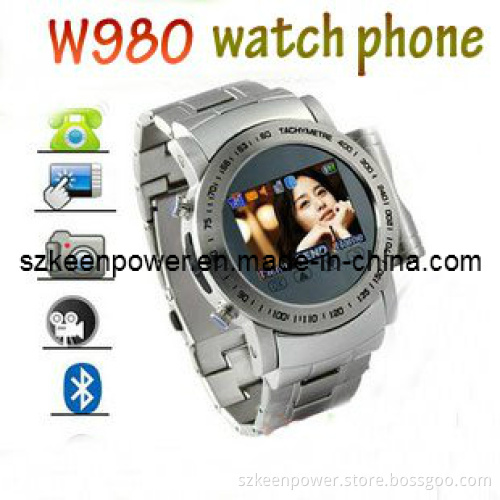 Gauntlet - Stainless Steel Quad Band Watchphone + MP4